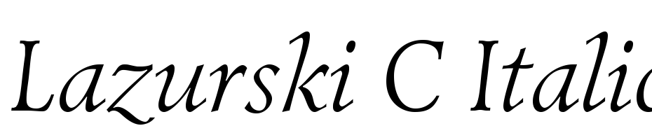 Lazurski C Italic Scarica Caratteri Gratis